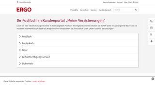 
                            7. Ihr Postfach im Kundenportal „Meine Versicherungen“ - Ergo