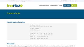 
                            10. Ihr Steuerberater online: Unsere Datenschutzerklärung. - freeFIBU