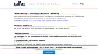 
                            2. Ihre Bestellung - Kunden Login - Download - Rechnung - Burosch