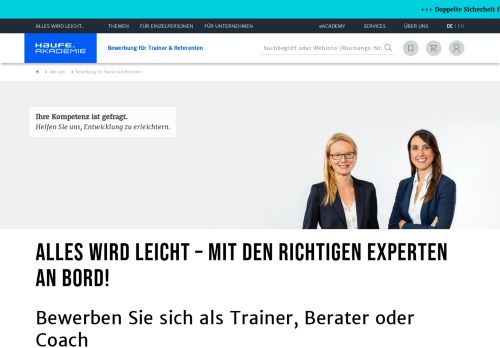 
                            5. Ihre Bewerbung als Referent, Trainer, Coach bei der Haufe Akademie