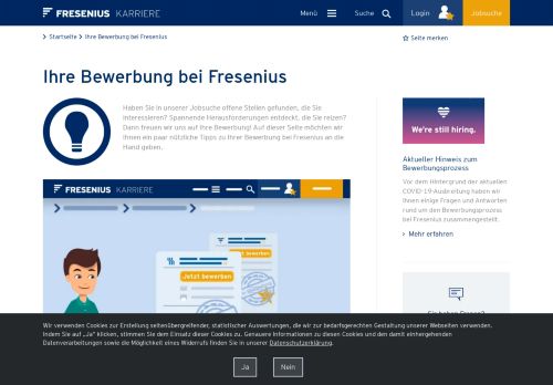 
                            4. Ihre Bewerbung bei Fresenius | Fresenius Karriere