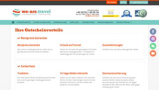 
                            10. Ihre Gutscheinvorteile | we-are.travel