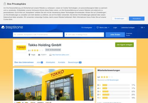 
                            9. Ihre Karriere bei Takko Holding GmbH | StepStone