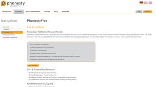 
                            3. Ihre kostenlose Telefonkonferenz - Phonesty Free Service