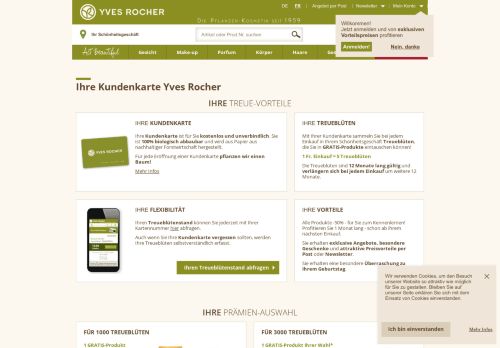 
                            3. Ihre Kundenkarte Yves Rocher - Yves-rocher.ch