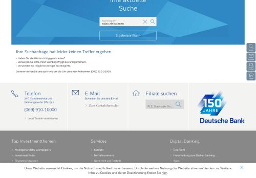 
                            10. Ihre Suche – Deutsche Bank Privatkunden