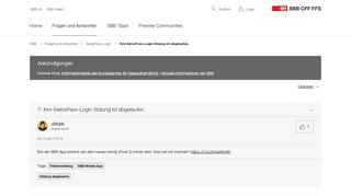 
                            1. Ihre SwissPass-Login Sitzung ist abgelaufen. - SBB CFF FFS ...