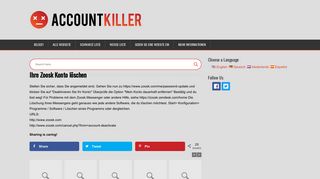 
                            5. Ihre Zoosk Account loeschen | accountkiller.com