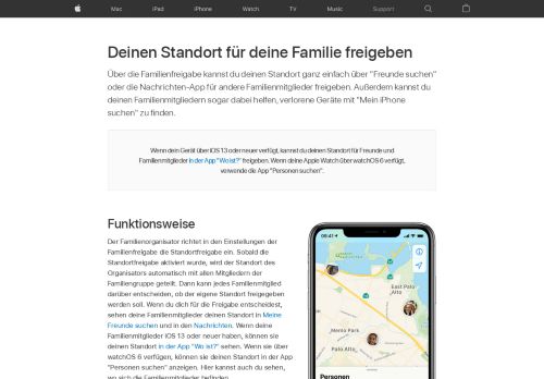 
                            3. Ihren Standort für Ihre Familie freigeben - Apple Support