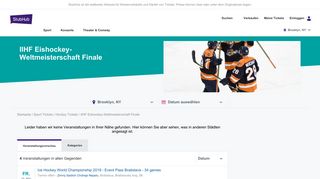 
                            10. IIHF Eishockey-Weltmeisterschaft 2019: Finale Tickets | StubHub ...