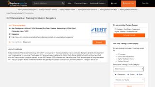 
                            10. IIHT Banashankari Training institute in Bangalore | IIHT Banashankari ...