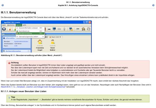 
                            9. III.1.1. Benutzerverwaltung - SBE network solutions