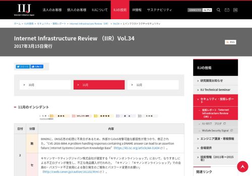 
                            12. インシデント | IIJの技術 | インターネットイニシアティブ(IIJ)