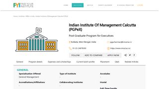 
                            11. IIM-C PGPEX Calcutta - Final Placement, Salary, Course, Fees details ...