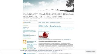 
                            12. iim, mba, cat, gmat, xlri, cet, gre, tenaday, free, online, tests, iima ...