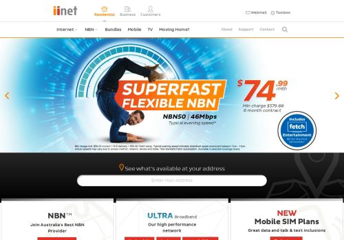 
                            6. iiNet | Broadband internet, NBN plans, ADSL2+ and Naked DSL
