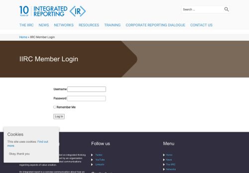 
                            1. IIRC Member Login | Integrated Reporting