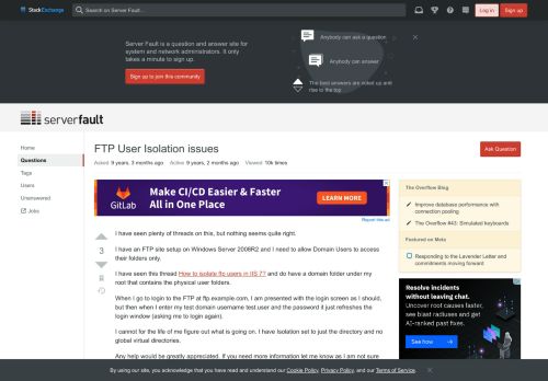 
                            5. iis - FTP User Isolation issues - Server Fault