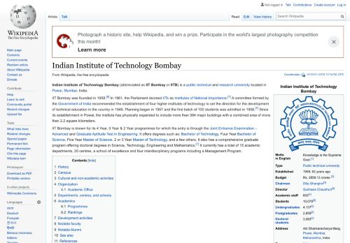 
                            10. IIT Bombay - Wikipedia