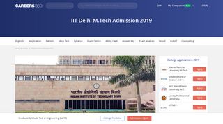 
                            4. IIT Delhi M.Tech Admission 2019 - Dates, Application form, Eligibility