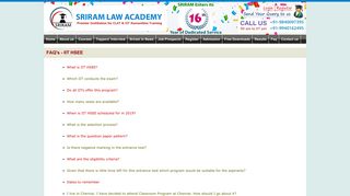 
                            9. IIT HSEE FAQ - CLAT Coaching [Online / Classroom ]- Sriram Law ...