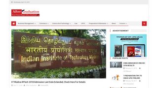 
                            12. IIT Madras MTech 2018 Admission Last Date Extended, Check Here ...