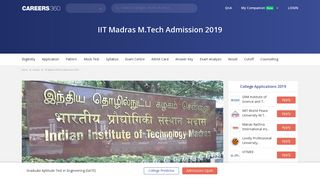 
                            5. IIT Madras M.Tech Admission 2019 - Dates, Application form, Eligibility