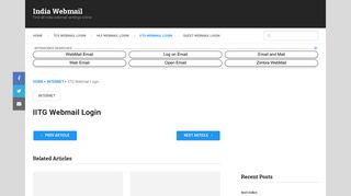 
                            10. IITG Webmail Login - India Webmail