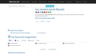 
                            6. Iiuc student panel Results For Websites Listing - SiteLinks.Info