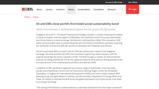 
                            8. IIX and DBS close world's first listed social sustainability bond
