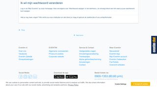 
                            9. Ik wil mijn wachtwoord veranderen - Eventim.nl - Dé online ticketshop