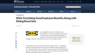 
                            10. IKEA: Furnishing Good Employee Benefits Along with Dining Room ...