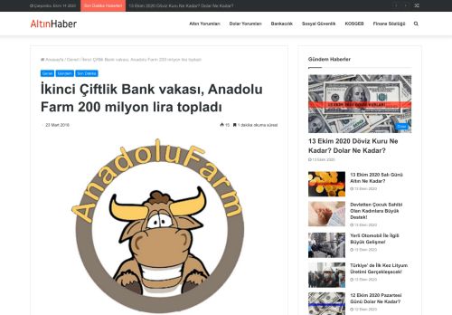 
                            11. İkinci Çiftlik Bank vakası, Anadolu Farm 200 milyon lira topladı | Altın ...