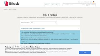 
                            4. iKiosk Hilfe, Kontakt, Fragen und Feedback