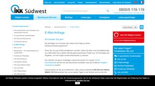 
                            8. IKK Südwest per E-Mail kontaktieren