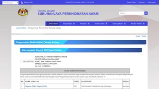 
                            3. Iklan Jawatan Kosong SPA Negeri Kedah - Portal Rasmi SPA
