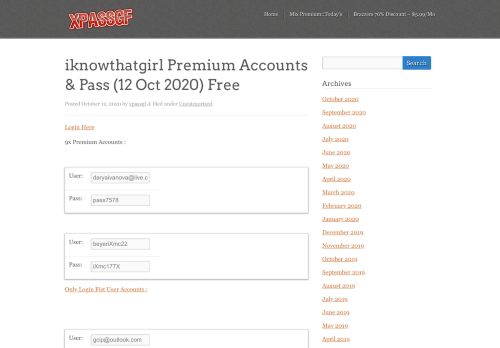 
                            4. Iknowthatgirl Premium Accounts & Pass - xpassgf