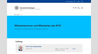 
                            3. IKTD Universität Stuttgart - Institut | Personal