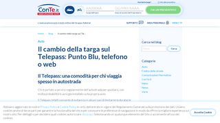 
                            10. Il cambio della targa sul Telepass: Punto Blu, telefono o web - ConTe.it
