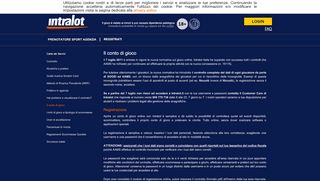 
                            3. Il Conto di gioco - Intralot