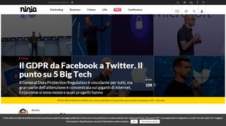 
                            8. Il GDPR da Facebook a Twitter. Il punto su 5 Big Tech - Ninja Marketing