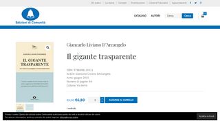 
                            11. Il gigante trasparente - Giancarlo D'Arcangelo - Edizioni di Comunità