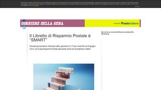 
                            12. Il Libretto di Risparmio Postale è “SMART” - Corriere.it