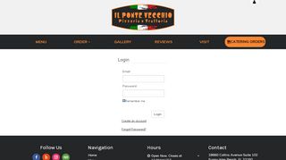 
                            11. Il Ponte Vecchio Pizzeria - Login