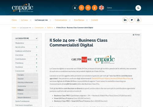 
                            13. Il Sole 24 ore - Business Class Commercialisti Digital | CNPADC