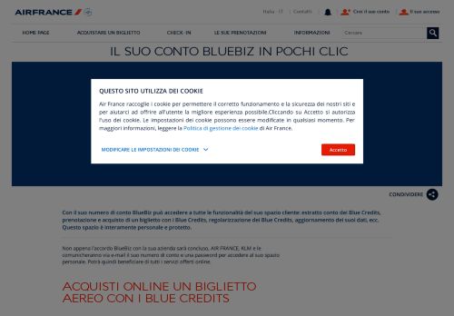 
                            7. Il suo conto BlueBiz in pochi clic - Air France