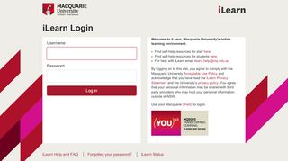 
                            10. iLearn - Macquarie University