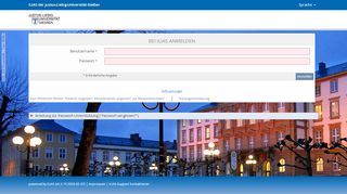 
                            13. ILIAS-Anmeldeseite - ILIAS der JLU Gießen Mandantenauswahl
