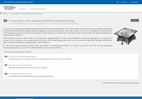 
                            7. ILIAS der JLU Gießen - E-Learning in der wissenschaftlichen ...