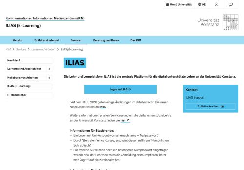 
                            2. ILIAS (E-Learning) | Lernen und Arbeiten ... - KIM Uni Konstanz